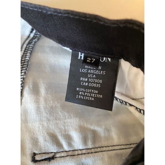 Hudson black and white striped jeans Size 27 GUC Not spots or stains - Picture 6 of 6